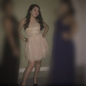 Macys Lace Pink Dress